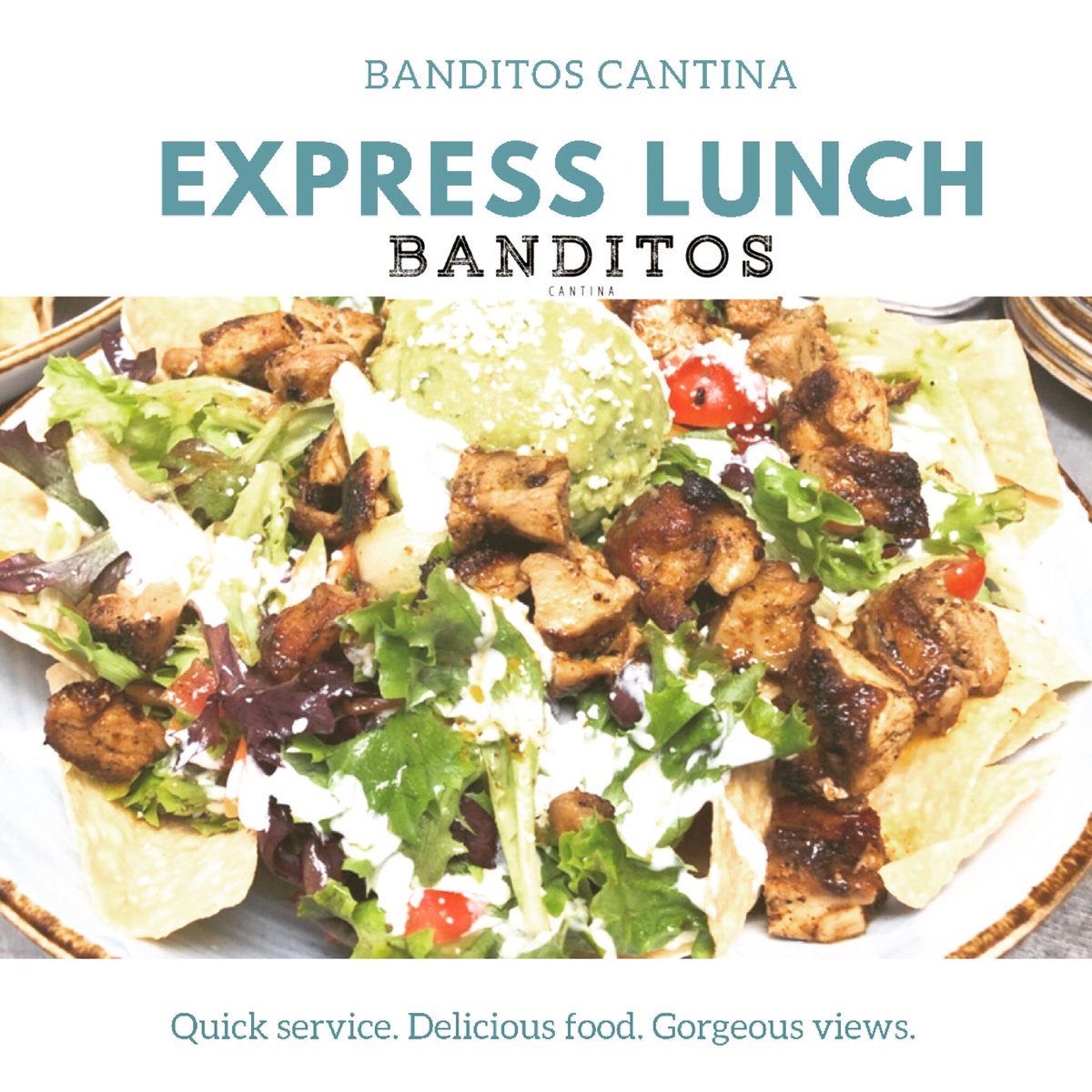 BanditosMB's tweet photo. 11A-4P EVERYDAY! Stop in for a quick bite on your lunch break any day of the week. Enjoy the great views &amp; even better service 😁 #banditosmb #expresslunch #everyday #myrtlebeach https://t.co/dEaOf6bNpX