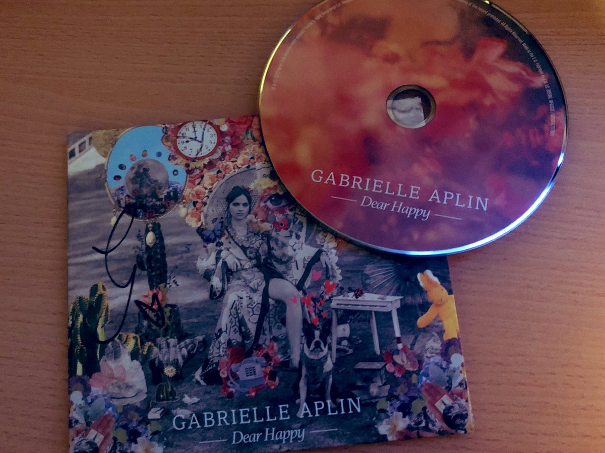 MMH_Reece's tweet photo. Look what arrive today #DearHappy signed cd from @GabrielleAplin  it’s so good! It’s out now 😊 https://t.co/UMDn4uC4Qp