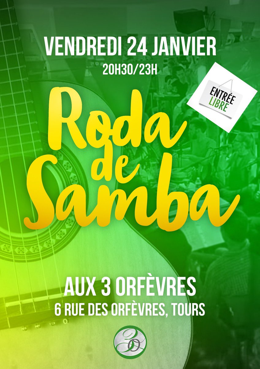 Les3Oconcerts's tweet photo. Prochain concert, entrée gratuite!! #tours #toursmaville #3orfevres #les3orfevres #indreetloire #sambatours #sortiràtours https://t.co/1swAAK2i9F
