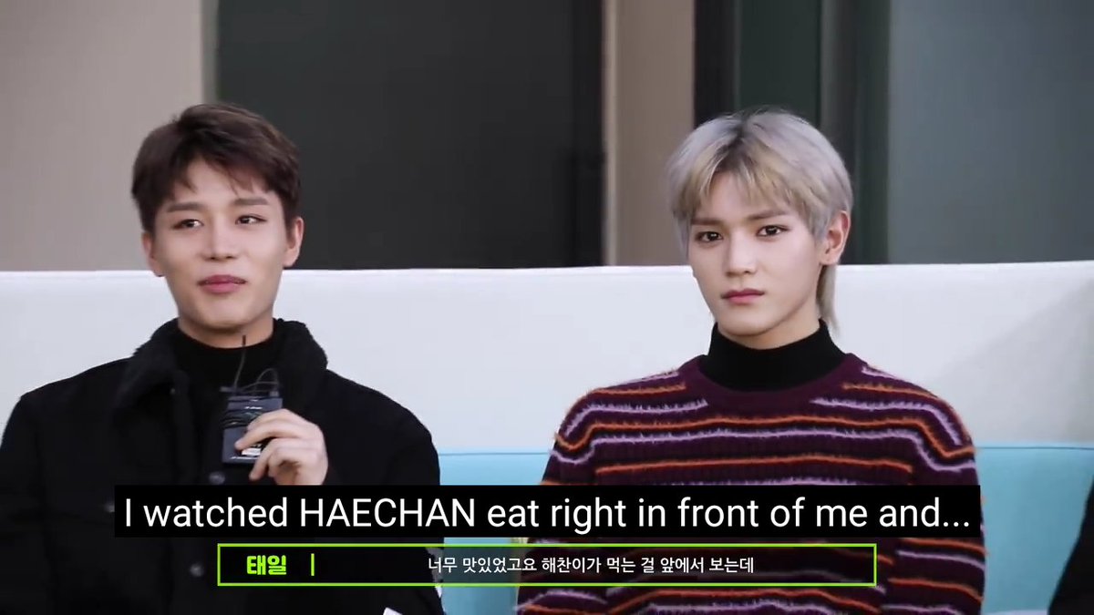 Taeil recalling how he fondly watched haechan eat crabs 