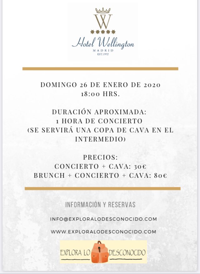 FbDvg's tweet image. #domingos #MUSICACLASICA @HotelWellington @jr_tarin @ChefLibrero @MAMENCOMUNICA