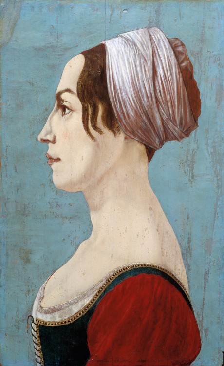 PP_Rubens's tweet photo. 3/3 Woman in profile, 1490s, by Piero del Pollaiuolo, whose day is today. This one looks so un-renaissance to me, more like the French Revolution! https://t.co/jOIN1mTNkD