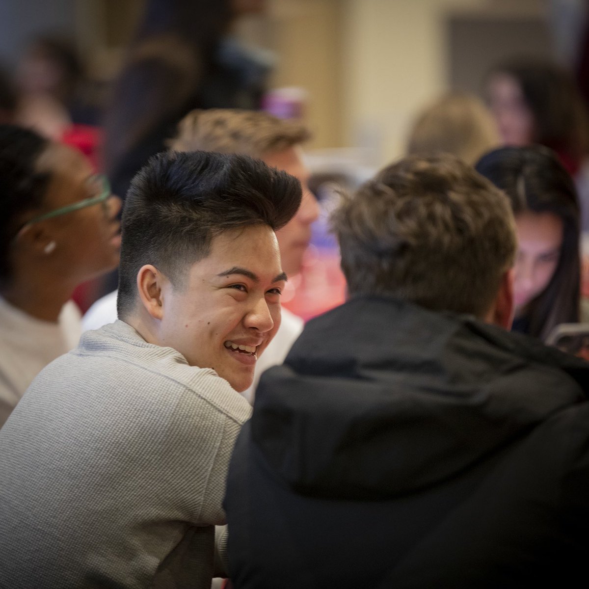 New students play games during Orientation at Klarman Hall at Cornell University