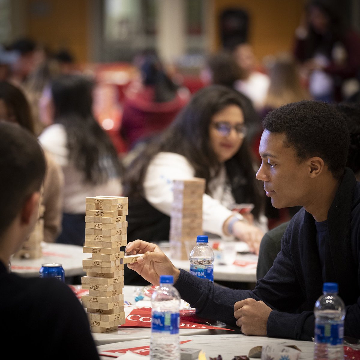 New students play games during Orientation at Klarman Hall at Cornell University