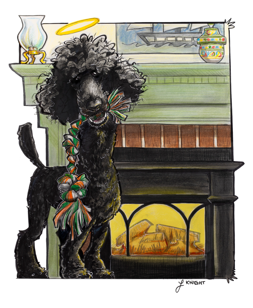 Drawmydog3's tweet photo. Maira the standard poodle is in doggy heaven - which is why it was such an honor when her owner's sister commissioned this special memorial pet portrait in her honor ❤🌈 
#petmemorial #rainbowbridge #petloss #petportrait #petcaricature #poodle #dogart #artist https://t.co/9IHWIMDaOU