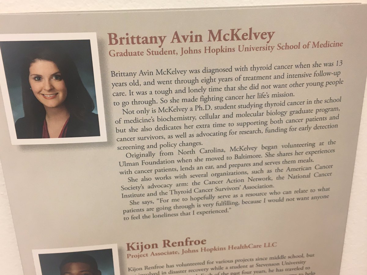 Jaclyn Smith (@jaclynsmithsci) on Twitter photo Congratulations again to my friend and classmate <a href="/BrittanyAnne340/">Brittany Avin McKelvey</a> for receiving the Martin Luther King Jr. Community from Johns Hopkins!!Very well deserved honor for Brittany’s work outside the lab fighting cancer through advocacy and patient support #HopkinsBetterTogether Congratulations again to my friend and classmate <a href="/BrittanyAnne340/">Brittany Avin McKelvey</a> for receiving the Martin Luther King Jr. Community from Johns Hopkins!!Very well deserved honor for Brittany’s work outside the lab fighting cancer through advocacy and patient support #HopkinsBetterTogether