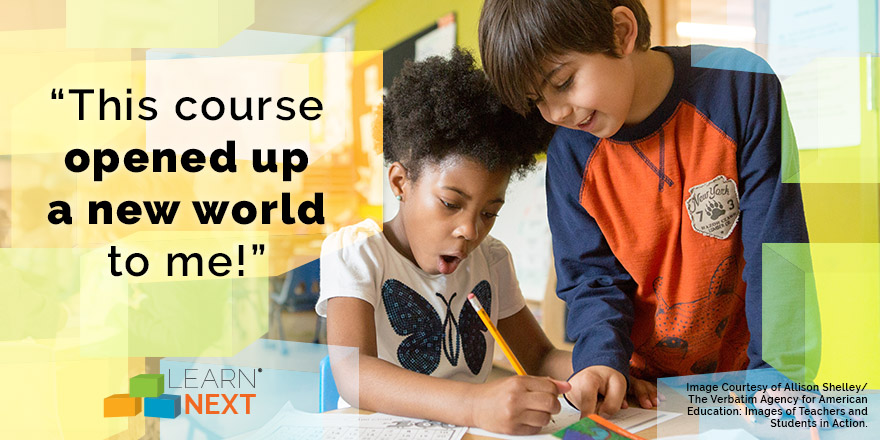 What does transformative PD look like? It looks like a veteran teacher finding new purpose and joy in their practice. Take the free #LearnNext course on Designing #CompetencyBased #Curriculum &amp; see if it opens a new world for you too: getinspired.2revolutions.net/external/signup