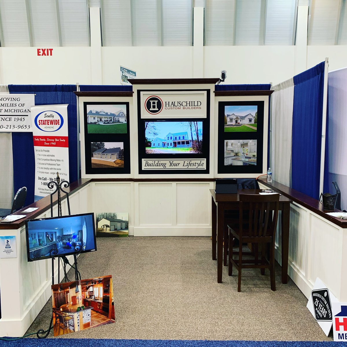 This is our booth at the #GrandRapids Remodeling &amp; New Homes Show #BuildRemodelGR. We are in Booth: #2111. We would love to see and talk with you about any home projects you may be considering here in #WestMichigan!