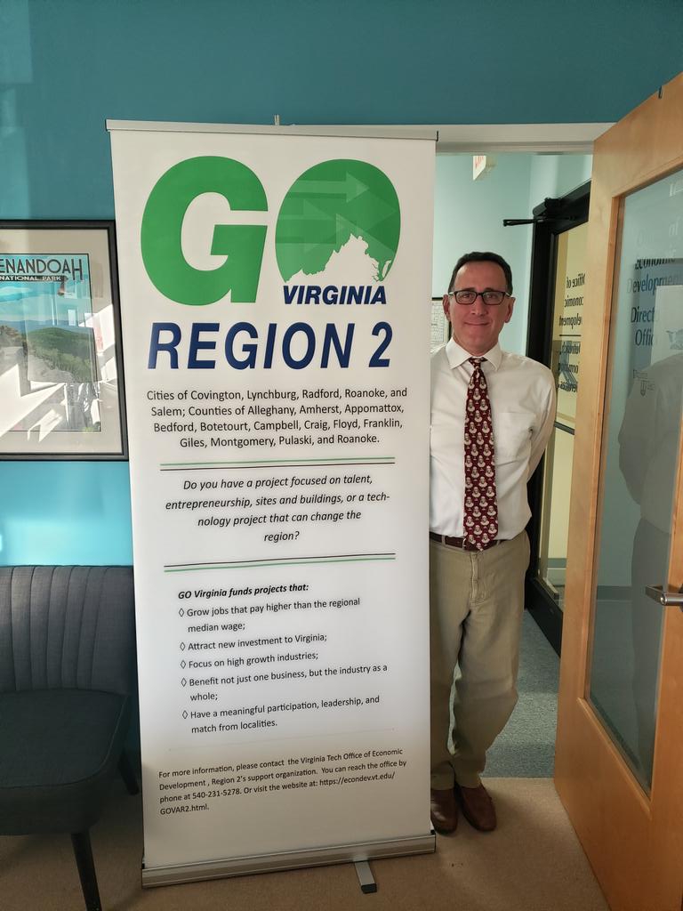 ElliMTravis's tweet photo. Come see us next week at the @GOVARegion2 Celebrate Success event! Learn about the impacts of our 15 funded projects and how @GOVirginia can fund your initiatives in talent, technology, sites and buildings, and entrepreneurship. @VT_EconomicDev @japrovo https://t.co/WeHZ2RU7ru