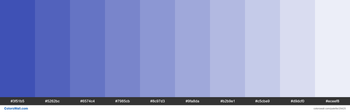 Indigo Html Color Indigo Color Palette Code