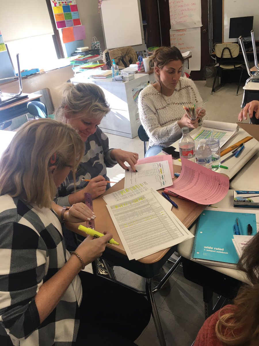 Leahy_School's tweet photo. Kicking off the long weekend with some deep dives into data and vertical planning. Staff collaboration with student success at the forefront... #havefunworkinghard @Leahy_School @LPS_Education @momentaed https://t.co/IUenAmXob7