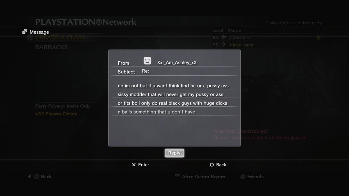 iama_niceguy's tweet photo. messaged saying "you're a dude" after they sent me a message calling me a modder for sniping https://t.co/JY3DMdxQ3v
