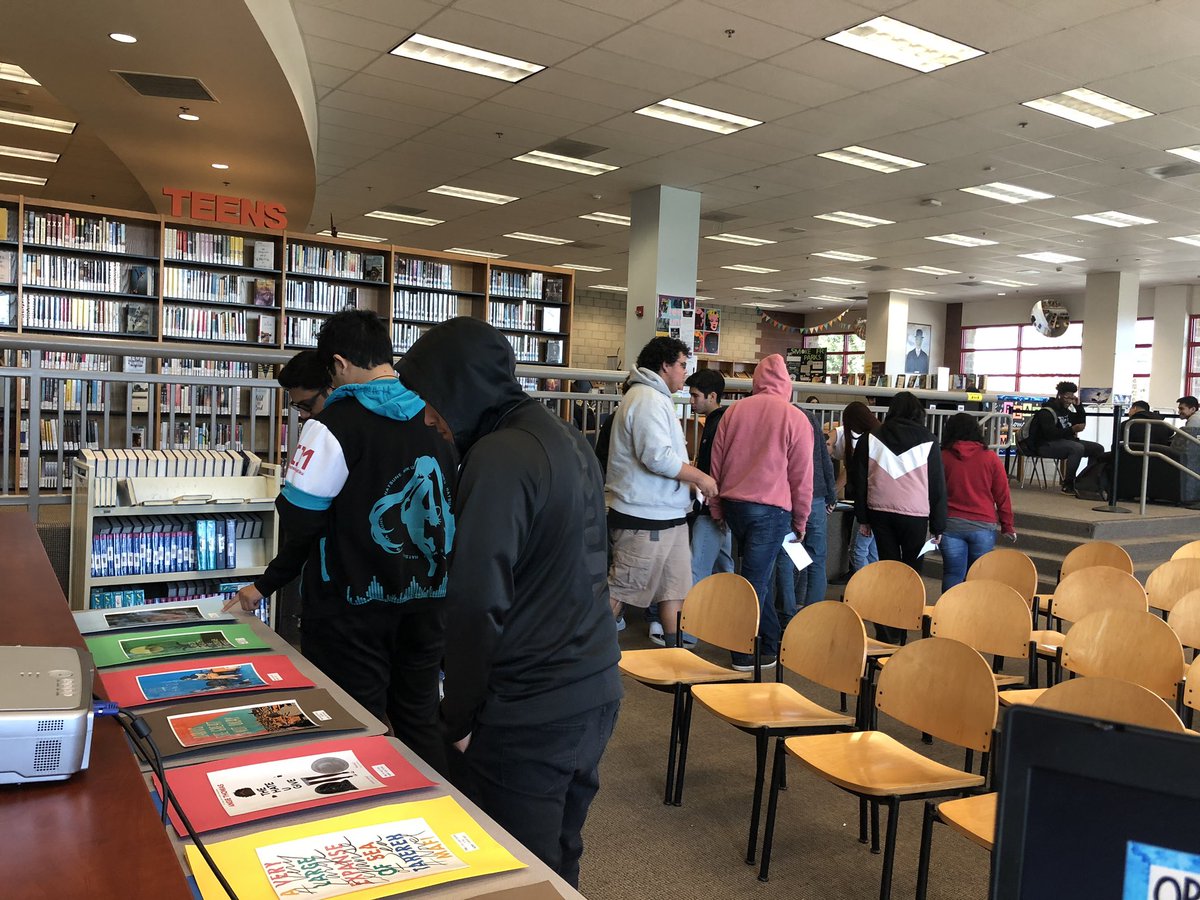colonylibrary's tweet image. Thank you to Ms. Aguilar, Ms. Shool, Ms. Ibarra, and Ms. Mac for bringing your fantastic classes in to find diverse titles. We can’t wait to see what they choose! #InCOHSLibrary
