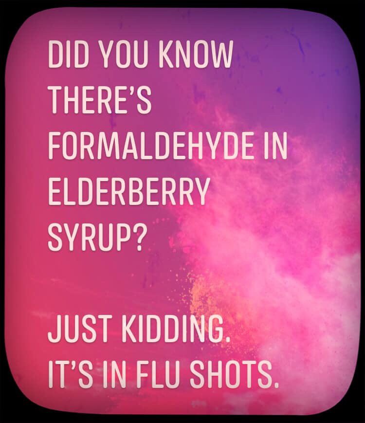 halinokc's tweet photo. #justkidding #flushot #ingredientsmatter #themoreyouknow https://t.co/mlCBkFi5Pf