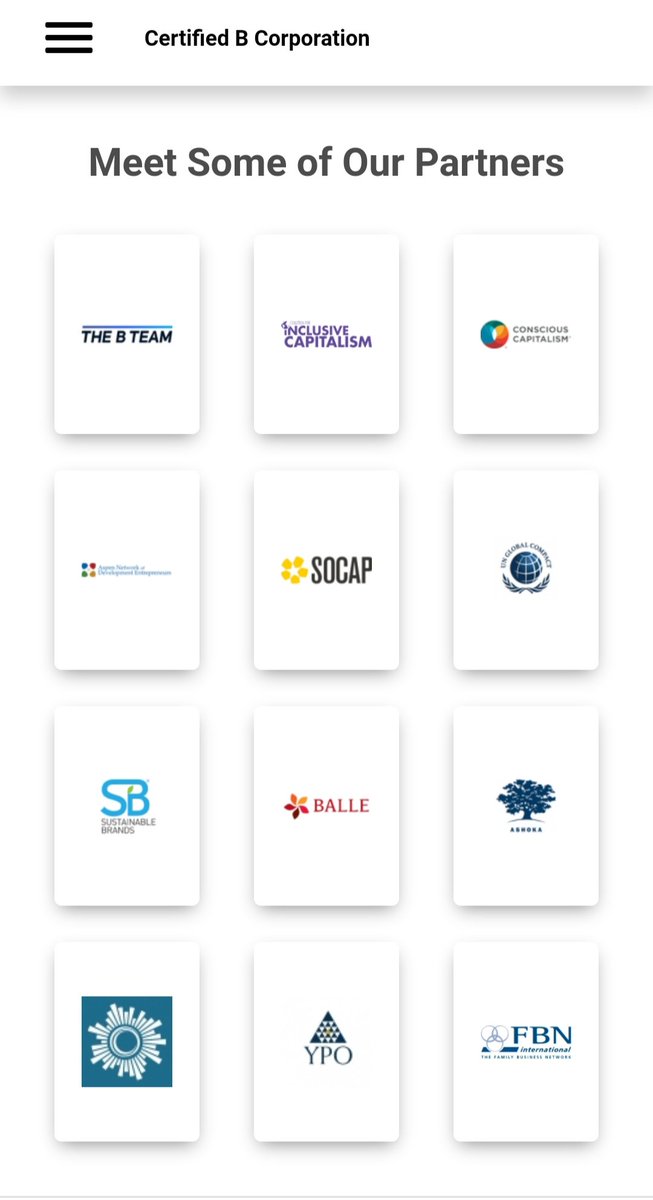 32) B-Lab has many partners. These are just a few.