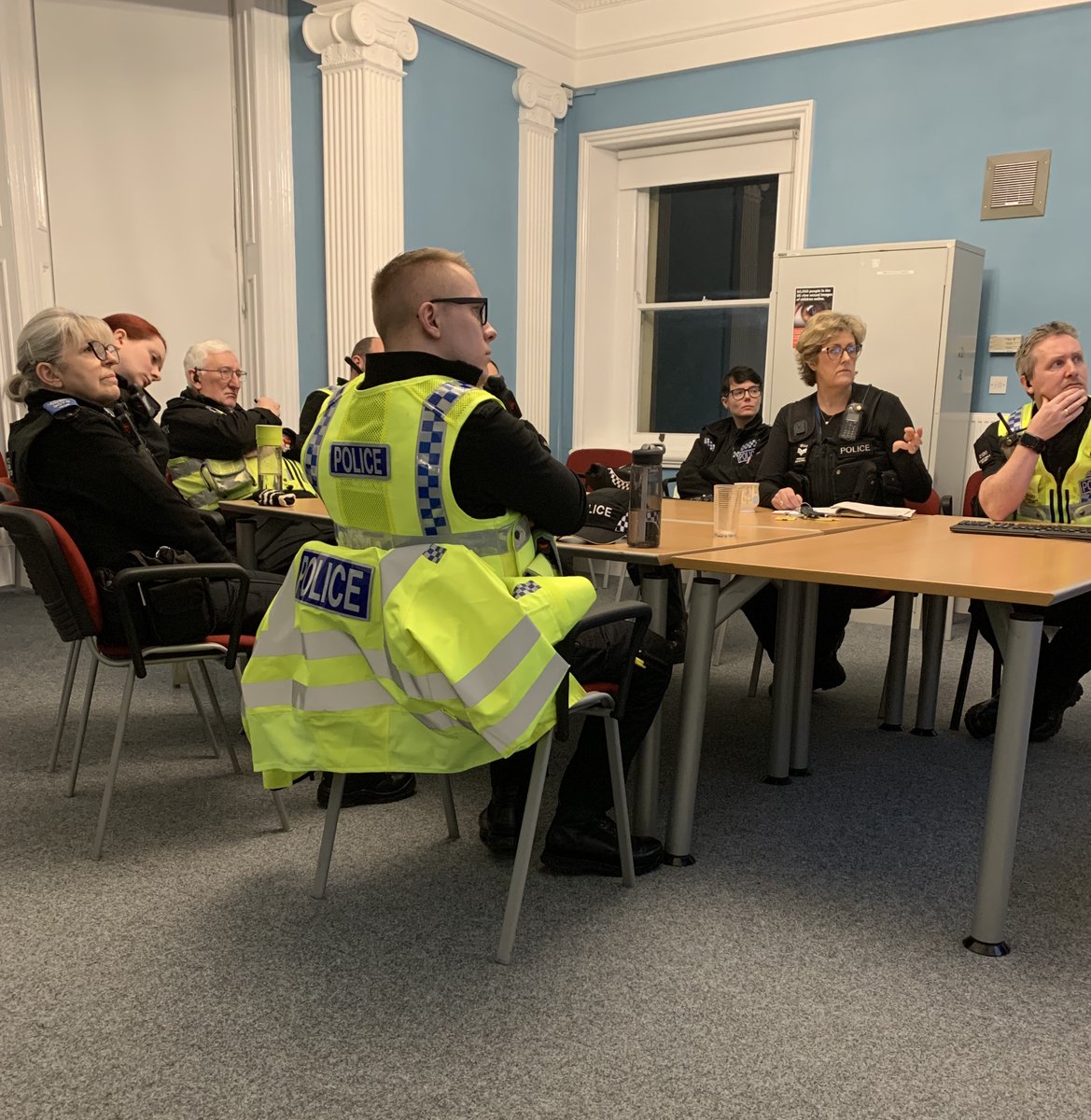 Team 1 are on NTE. Stay safe and well behaved. 
The Sgt is wearing her thermals tonight! @glospolspecials #StreetSafe #PartnershipWork #Reassurance