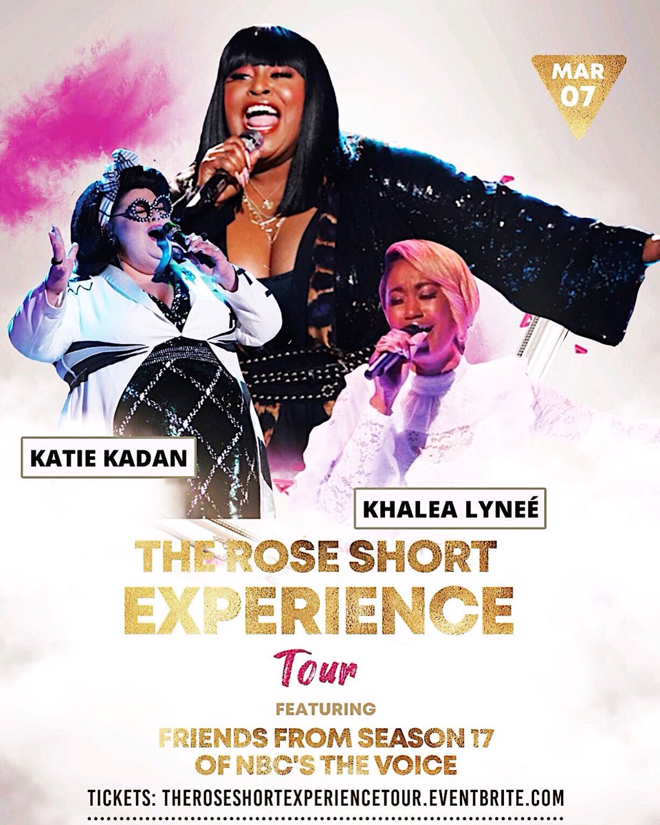 KatieKadan's tweet photo. Ohhh yeah, this is happening! I’ll be in Killeen, TX with the super talented @officialKHALEA and @IamRoseShort at The Rose Short Experience ✨ MARCH 7th! Link in bio for tickets 🎫 #retweet #texas #show #roseshort https://t.co/nczWCq5JXF