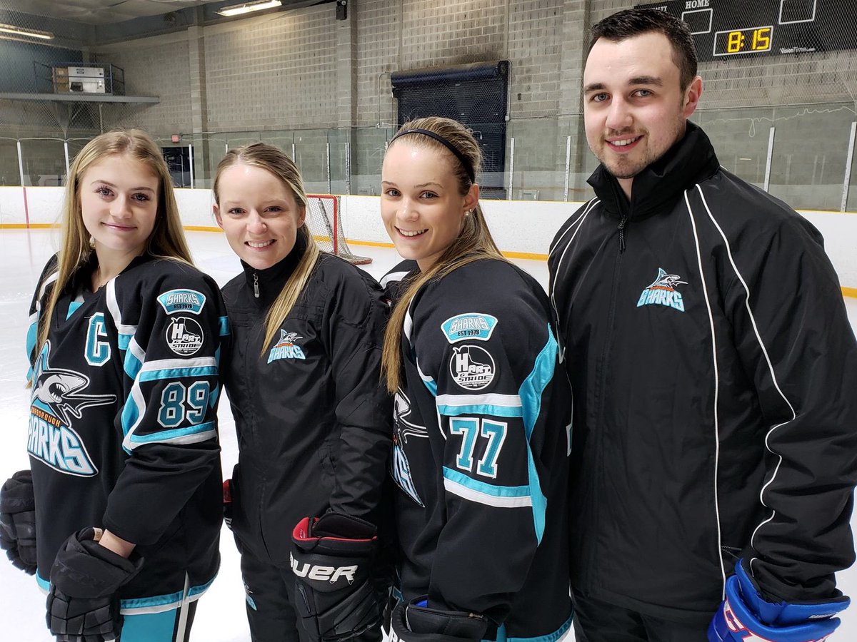 Brad__Morris's tweet photo. Our @ScarbSharksGHL U18/MAA Team is lucky to have role model &amp; Clarkson Cup Champion @hartwick7 &amp; @barrick36 OHL/CIS Goalie/Scout on our Coaching Team, including an exceptional team hockey development partnership &amp; support with #HartandStride #ItDoesntGetEasierYouJustGetBetter https://t.co/lm5LEMpIg0