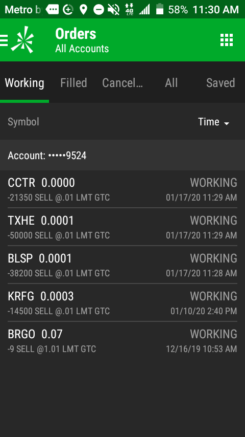 NoLimitsEmmie's tweet photo. My scrap #stocks that would be alright if they could just reach one penny a share, but I don't have much hope for it. Kept the extra shares from old pump and dumps. #stockstowatch #pennystocks #microstocks 
$cctr $txhe $blsp (jumped .001 then dropped at open 2day) $krfg https://t.co/naRKPaep8C