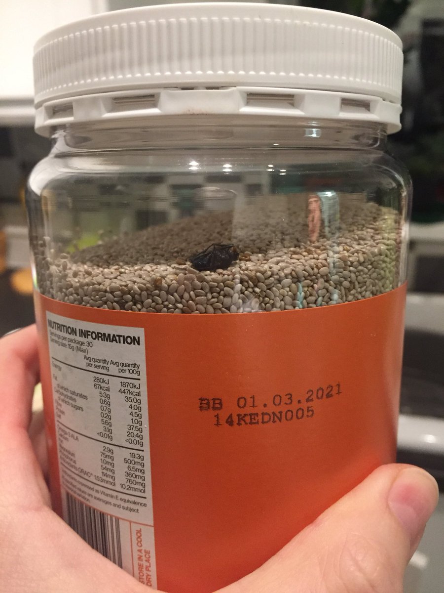 stephaniedale_'s tweet image. Hey @sainsburys @TheChiaCompany - is this an upgrade on the “Waiter, there’s a fly in my soup” moment? 
#insects #insectsinfood #fly #chia