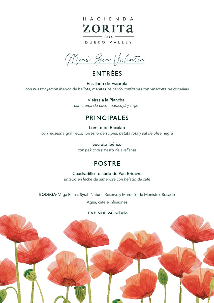 Queda menos de un mes para el Día de los Enamorados!💞💞💞 

Anticípate y reserva nuestro Menú San Valentín

Últimas plazas disponibles!

haciendazorita.com/es/wine-hotel-…