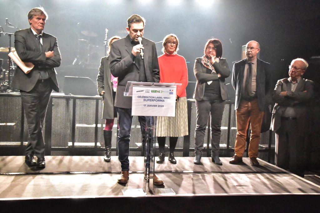lasarthe_72's tweet photo. #Superforma fête sa labellisation Scène de Musiques Actuelles ! 🎶
Le Département soutient ce projet au service de la diversité culturelle au Mans, à Allonnes et en #Sarthe, qui regroupe L'Alambik, L'Oasis, La Péniche Excelsior, la Salle Jean Carmet, Le Silo et Les Saulnières. https://t.co/ltVQoJj171