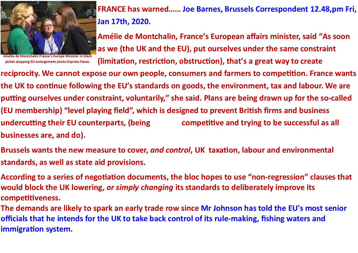 ElfieRobinson's tweet photo. #ndependence.#FRANCE has warnedโฆโฆ Joe Barnes, Brussels Correspondent 12.48,pm Fri, Jan 17th, 2020. https://t.co/1iyOFR7RUA