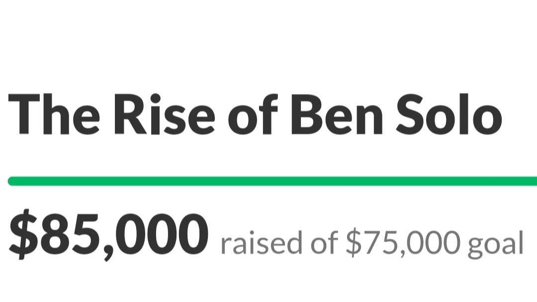 We have just reached $85k, exceeding our last goal by $10k! All funds going to Arts in the Armed Forces! How much do you guys think we can raise until the end of the campaign? gofundme.com/f/bensoloslega… #TheRiseOfBenSolo #AITAF
