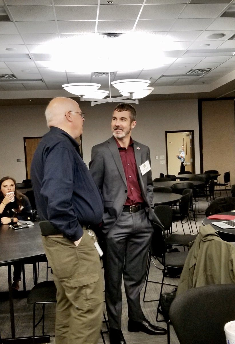 astate_dpem's tweet image. Our Department Chair Joseph Richmond is hanging out with Craighead County’s emergency manager @acoy1 at the Governor’s Earthquake Advisory Council on ASU Newport’s campus today. #dpem #wolvesup