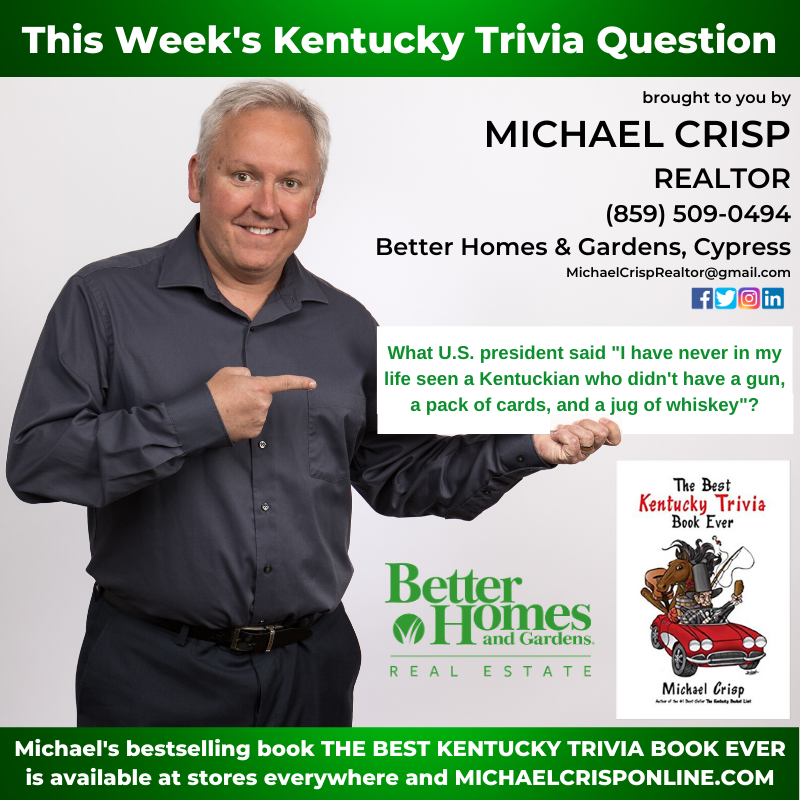 MichaelCrisp's tweet photo. Do ya know?!
#kentucky #kentuckytrivia #bluegrassstate #statetrivia #kyfacts #kentuckytourism #trivia #triviabook #bestsellingbooks #bestsellers #books #amazon #kindle #funfacts #jeopardy #trivialpursuit #interestingfacts #our50states #didyouknow #michaelcrisp https://t.co/h8ivBMe24n