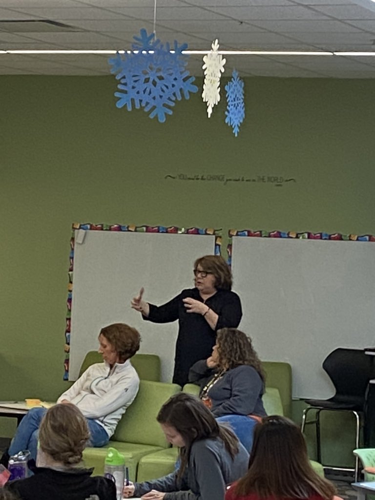 GregSearsEdu's tweet photo. Teachers at @ayerelementary sharing their personal “why” for personalized learning.   Relationship driven with a deep desire to meet all students where they are.   #FHSDEPIC https://t.co/bcCgrIPeKL