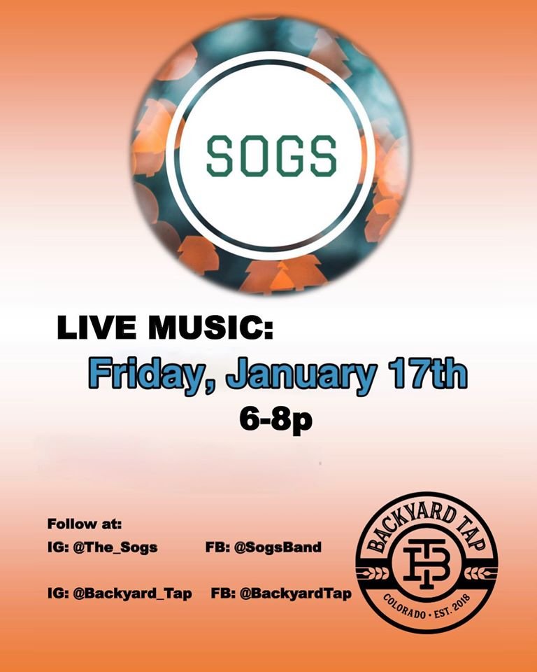 Backyard_Tap's tweet photo. RESCHEDULED FOR TONIGHT!!
Live music from @the_sogs starting at 6pm!! Come get your weekend started with us tonight!
#livemusic #lovelandcolorado #beer #wine #hardcider #backyardtap #downtownloveland #fortcollins #greeley #goodvibes #FridayFunday https://t.co/Z4xFh7R93T