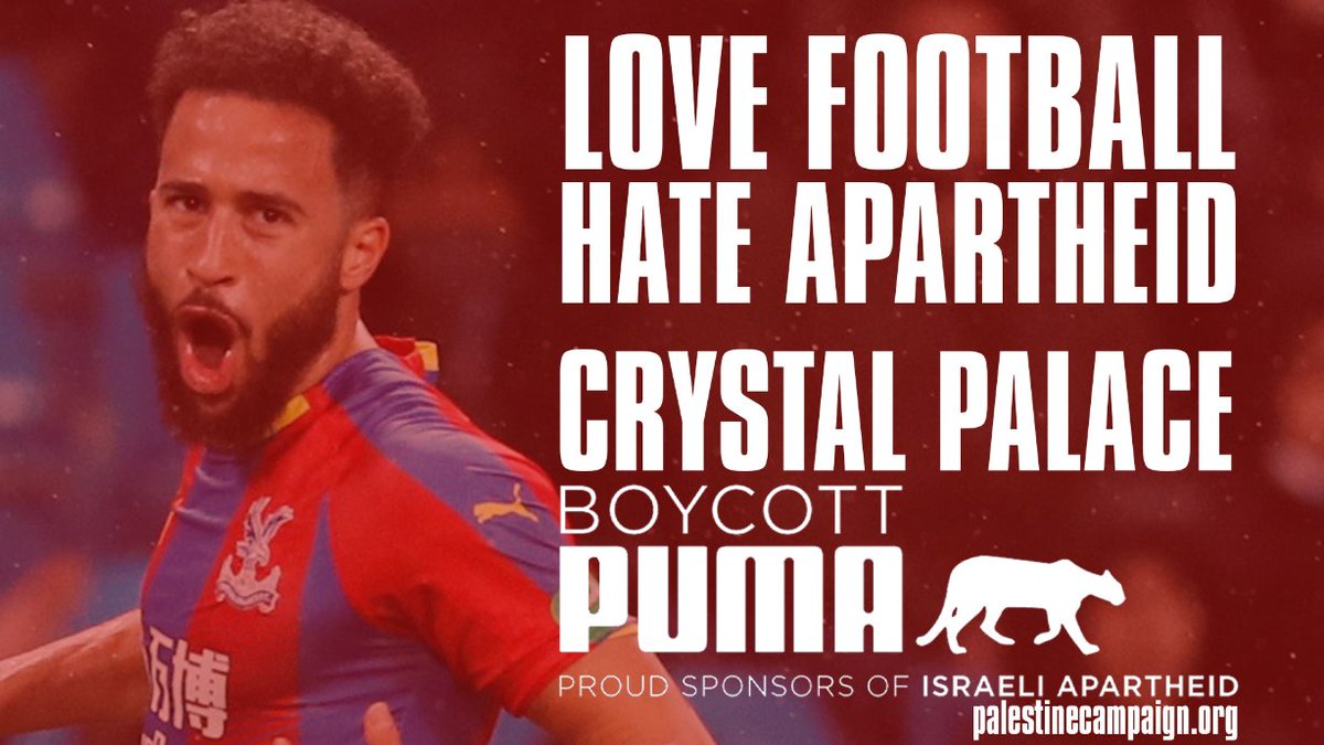 adamthaque's tweet photo. It's time for @CPFC to #BoycottPuma until @Puma end their support for Israeli apartheid! ❤️🇵🇸

#CPFC #MCICRY https://t.co/YlkJYuEiIJ