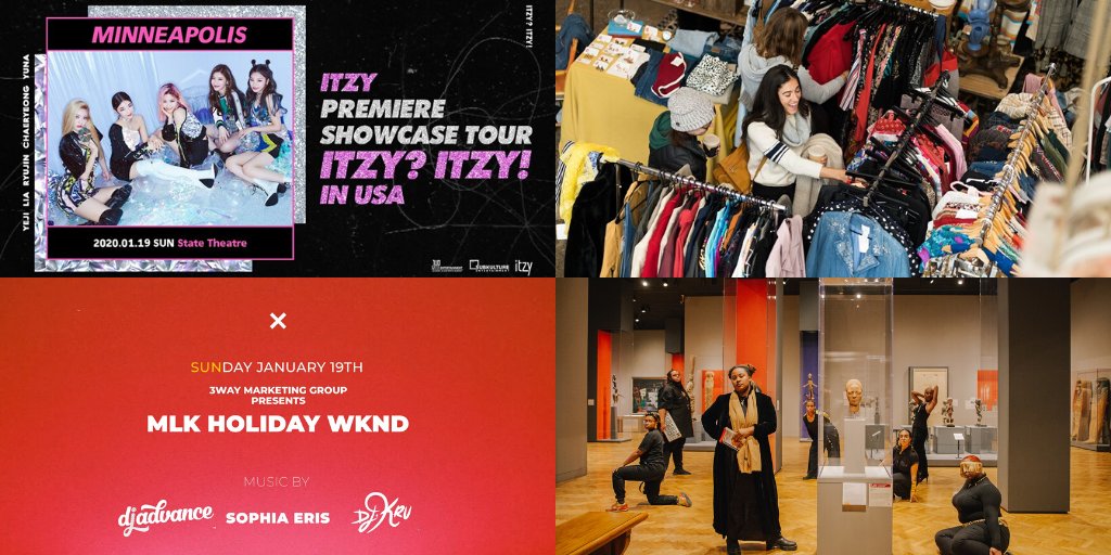 itsPOClive's tweet image. Need some #WeekendHappenings suggestions? Here's a few 👇🏿

 MPLS Vintage Market at @FultonBeer
@ITZYofficial w/ @HennepinTheatre
Golden SZN After Party at @ArtsMIA
MLK Weekend Party w/ @SophiaEris

Get the full list of events @ facebook.com/itsPOClive

📢: #POCaccess #Minneapolis