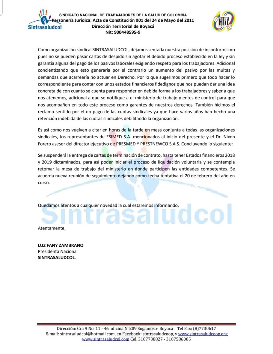 sintrasaludcol (@sintrasaludcol) on Twitter photo 
