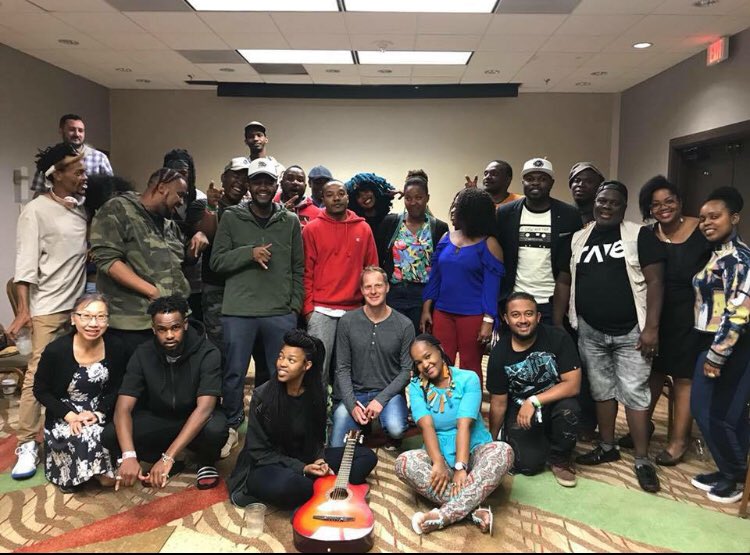 Miza_TheGreat's tweet photo. Some amazing creatives in this pic @KwestaDaKAR @Msaki_ZA @KidXSA @IMEXSA_SA @Moonsanelly... #sxsw2018 https://t.co/hih41bUdBQ