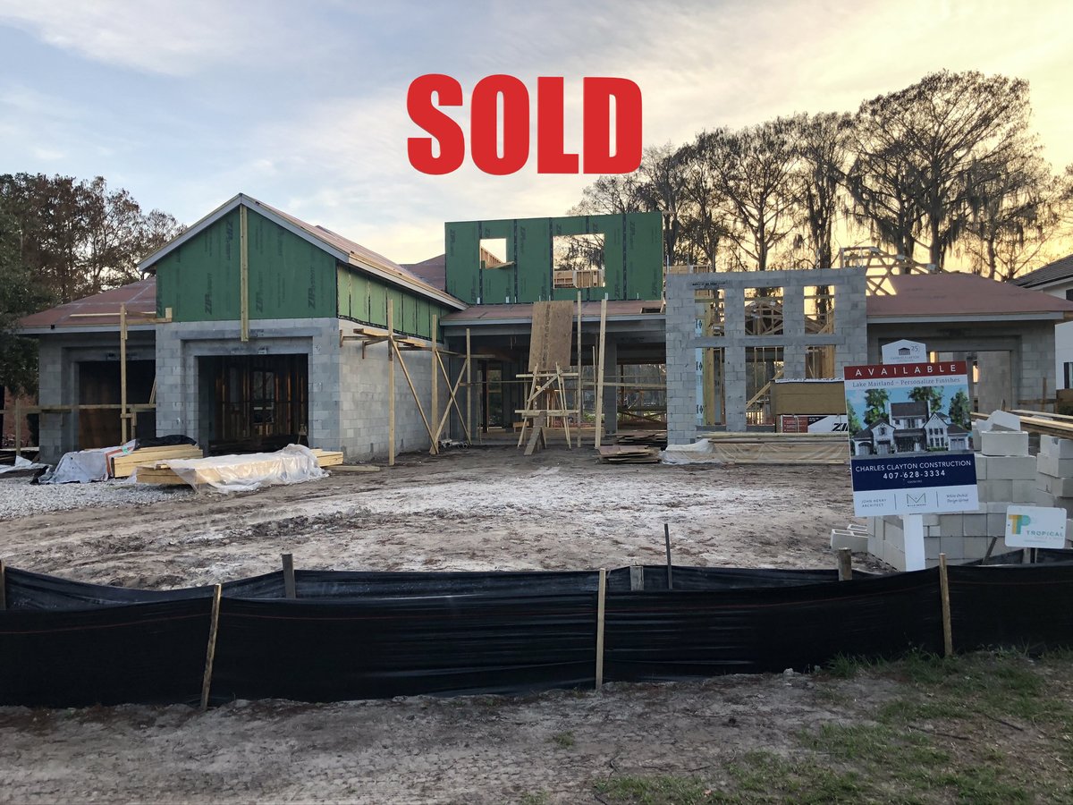 ClaytonBuilds's tweet photo. SOLD!!! This Lake Maitland pre-sale has been purchased by a great family and we look forward to customizing the finishes for their new home at this great Winter Park lakefront location. Please contact us to build your new Dream Home! https://t.co/eLLUsYTvwY