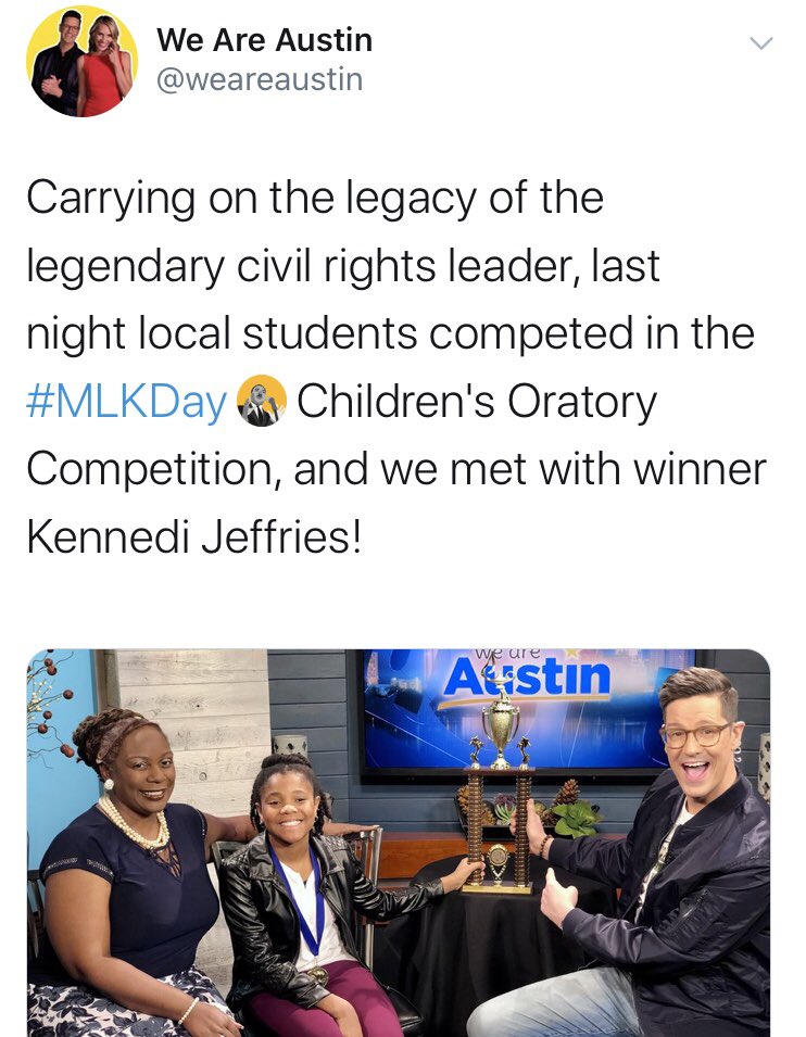 Congrats to my young cousin! You made the family proud with your oration. #mlkday2020
