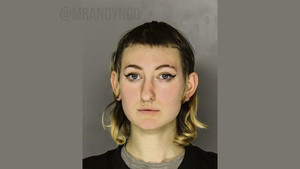 Raina Christine Legrand, 25, was part of a black bloc mob that rioted outside a jail in Pittsburgh in March 2017. They hurled rocks, attacked law enforcement & tried to start fires using firecrackers. One of them had a gun. Full details:  https://www.patreon.com/posts/33233127   #AntifaMugshots
