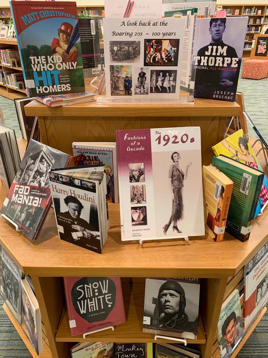 A look back at the Roaring 20s ~ 100 years later #newdecade #librarydisplays #raisinglearners