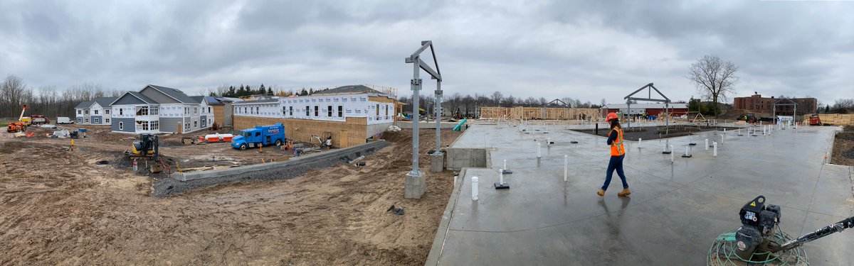 WendelCompanies's tweet photo. #ConstructionWatch: Work continues on @brsofmercy new #assistedliving and #memorycare facility in #Clarence, NY! We're providing the #Design, #Architecture & #Engineering. This facility's built on 126-acres and planned for a summer 2020 completion.#brothersofmercy #wellnesscampus https://t.co/IBZ7ndqxsg