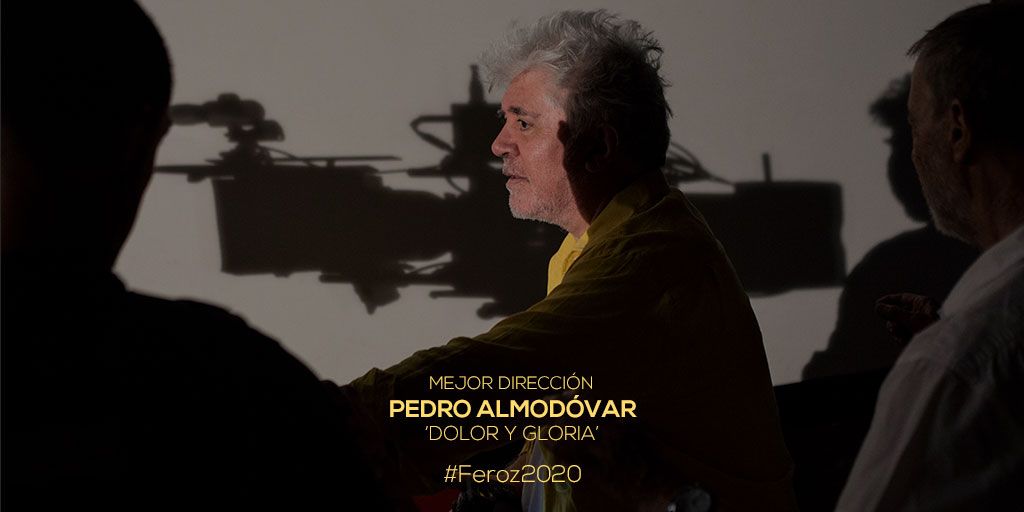 escinespanol's tweet photo. El Premio Feroz a Mejor Dirección es para Pedro Almodóvar. Suma y sigue @eldeseo #PremiosFeroz2020 #Feroz2020 vía @PremiosFeroz https://t.co/eFGFiLef1g