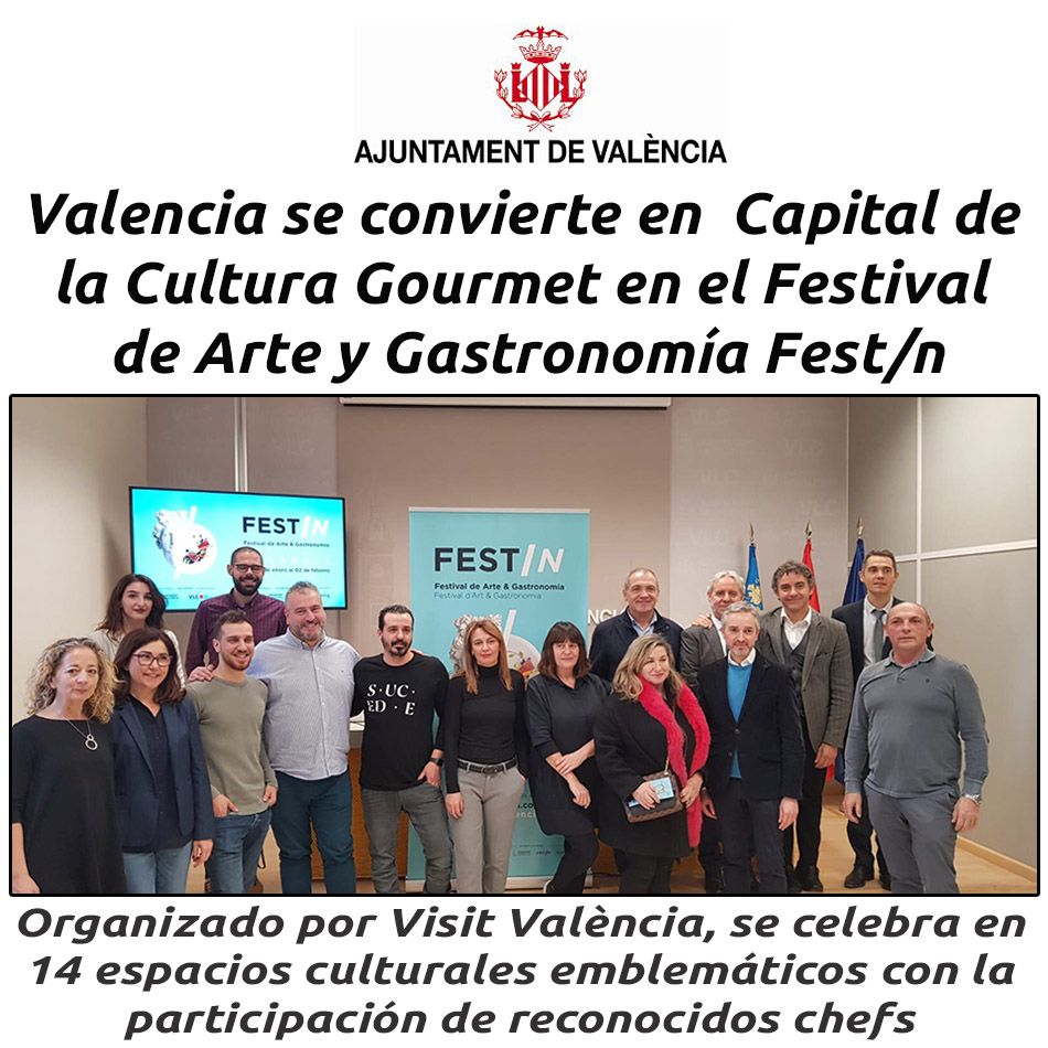 VALENCIA SE CONVIERTE EN  CAPITAL DE LA CULTURA GOURMET EN EL FESTIVAL DE ARTE Y GASTRONOMÍA FEST/N

buff.ly/2u8wjpd

<a href="/AjuntamentVLC/">Ajuntament València</a> #AyuntamientoValencia #HosteleriaEnValencia #Festin #FestivalArteYGastronomia #Arte #Gastronomia #QuiqueDacosta #RicardCamarena #Mocktails