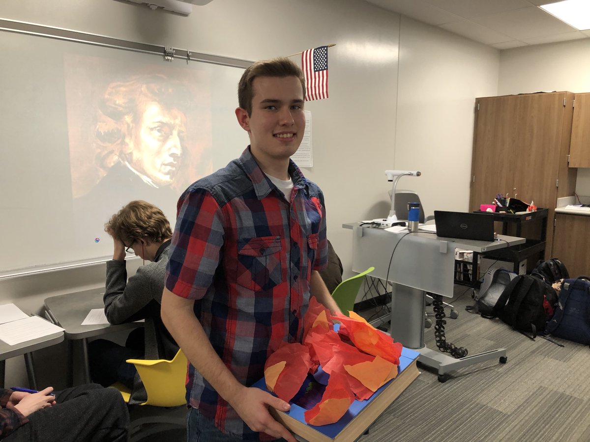 Our English teachers challenged their Engineering jrs to create pieces of art to connect w/ a theme/character/implication of Fahrenheit 451. A great way to put their talents to work, think critically, &amp; learn to evaluate art. More about the project here: delawareareacc.org/all/about/news…