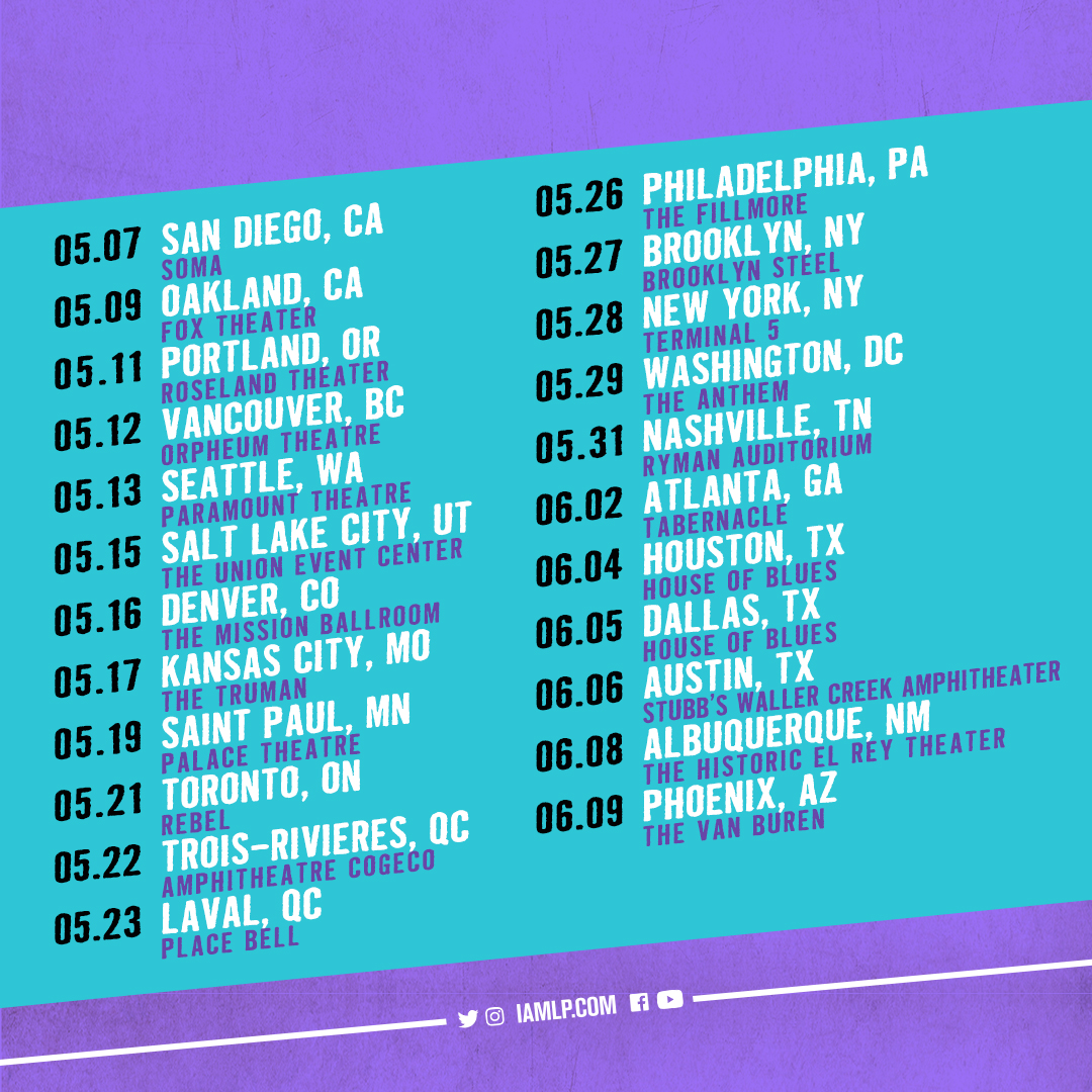 North America! Tickets are now on sale. Where will I  see you?  iamlp.com/tour