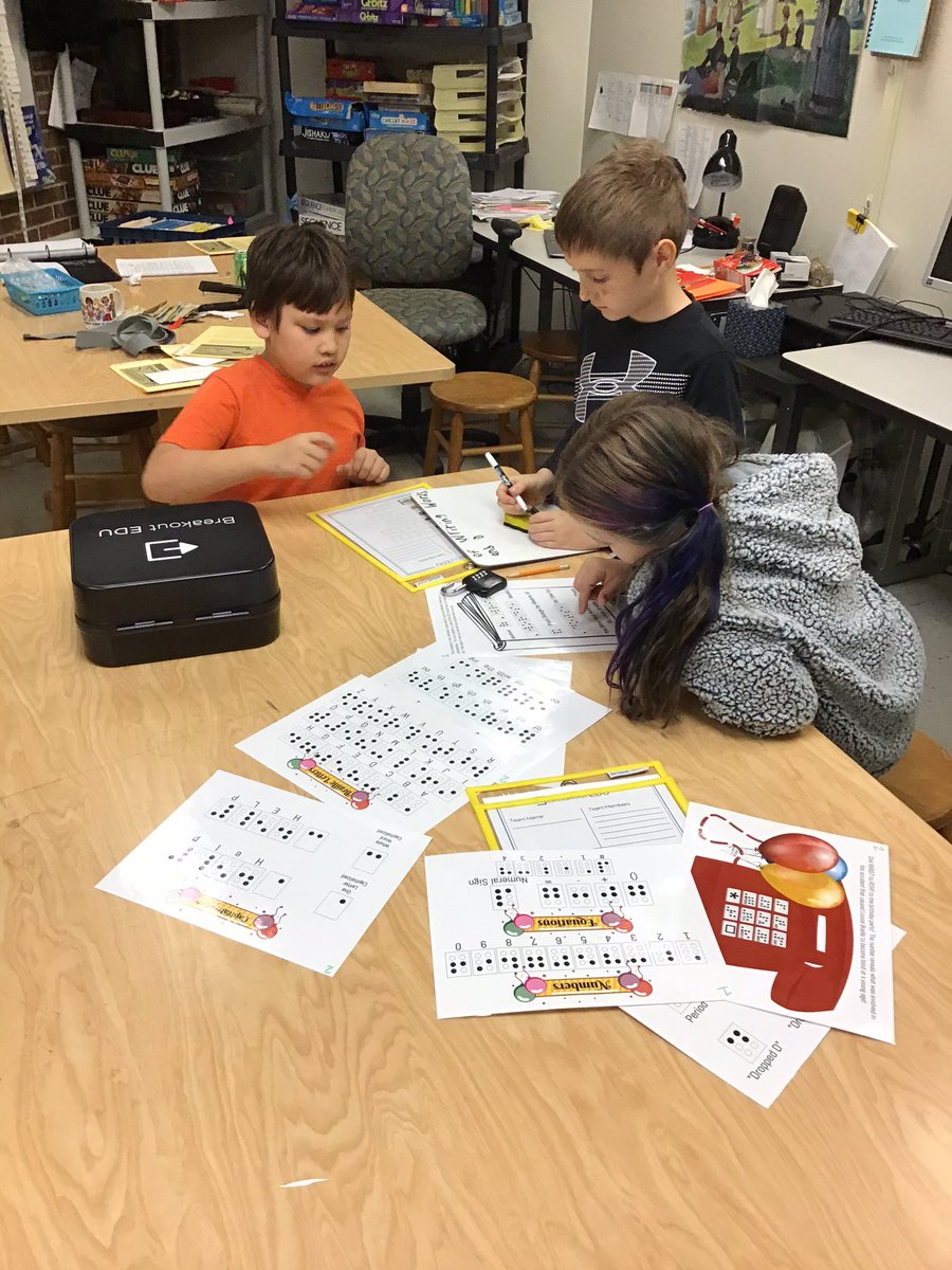 MsDriscollClass (@classdriscoll) on Twitter photo After <a href="/jmccroskeycb/">Jennifer McCroskey</a> talked to my class about Braille they were really interested in it. Today they completed a Breakout about Mr.Braille and learned some interesting facts about him📖😀<a href="/CBElementary/">CB Elementary School</a> #breakout After <a href="/jmccroskeycb/">Jennifer McCroskey</a> talked to my class about Braille they were really interested in it. Today they completed a Breakout about Mr.Braille and learned some interesting facts about him📖😀<a href="/CBElementary/">CB Elementary School</a> #breakout