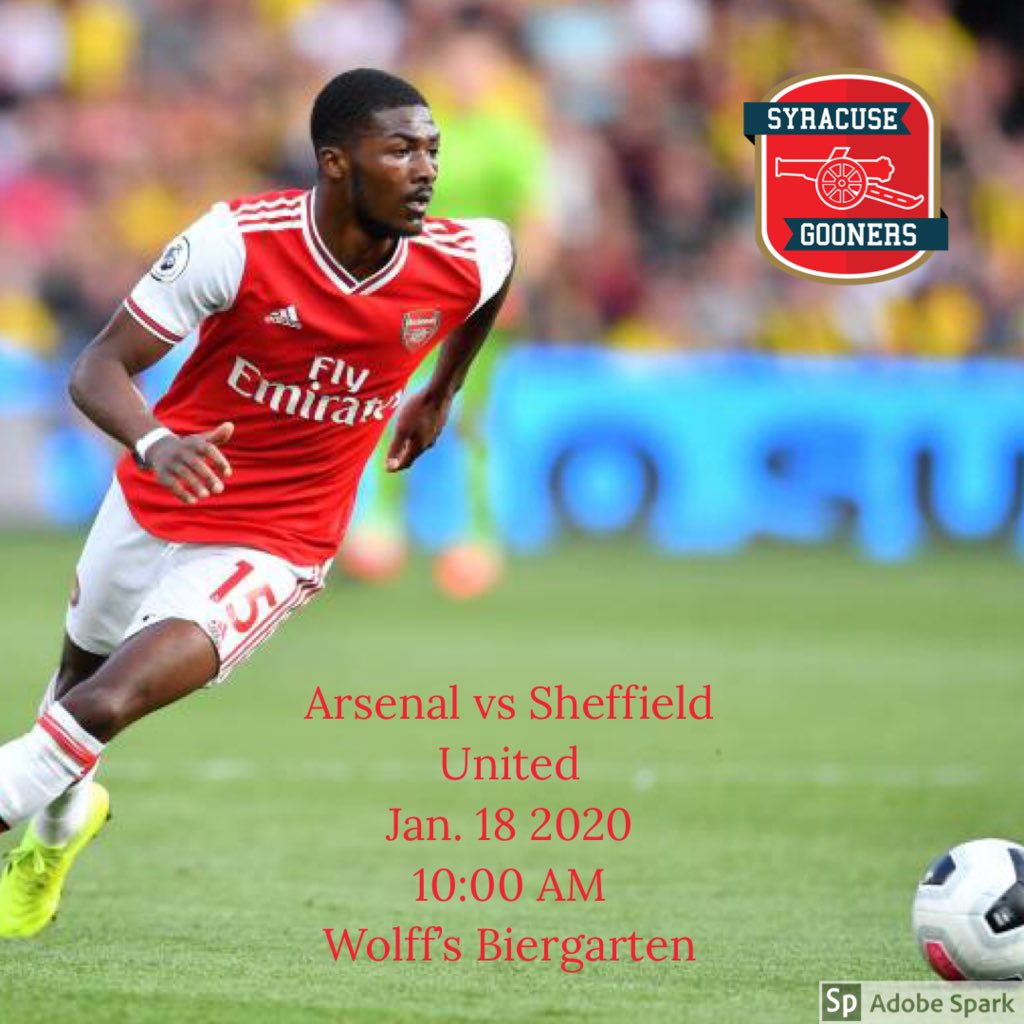 Syracuse Gooners (@cusegooners) on Twitter photo ⚪️🔴A rare 10am Saturday kick-off. Get out, catch the game at <a href="/WolffsBiergartn/">Wolff's Biergarten</a> with us and see Arsenal get back to winning ways. ⚪️🔴 ⚪️🔴A rare 10am Saturday kick-off. Get out, catch the game at <a href="/WolffsBiergartn/">Wolff's Biergarten</a> with us and see Arsenal get back to winning ways. ⚪️🔴