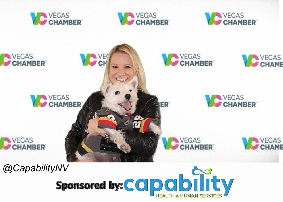 ChristineZack1's tweet photo. @CapabilityNV was the proud sponsor of the photo booth featuring @BarkAndreFurry at @lvchamber Preview 2020 this morning! #transformationstartshere #LVPreview https://t.co/SCyb9u8Hk2