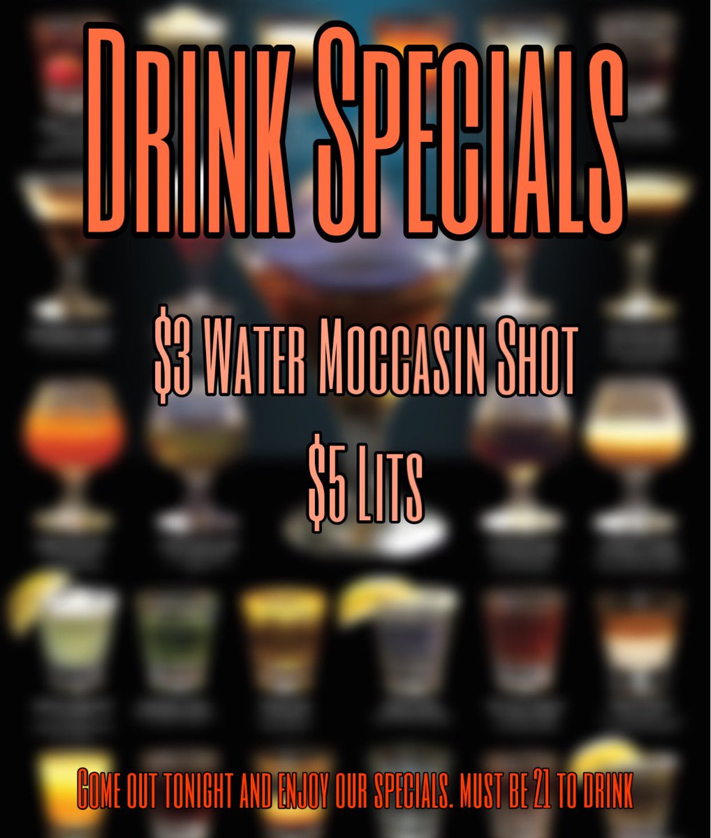 WE ARE OPEN TONIGHT! Get out of this rainy weather, grab some friends, shoot some pool, try our drink specials and dance all your worries away! Open at 8:00. 18 to enter and 21 to drink!