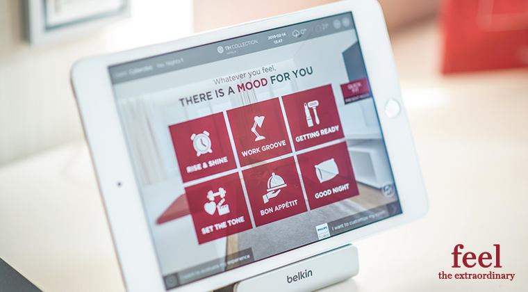 nhcollection's tweet image. Make yourself comfortable and tune in to your emotions with the creative imagery of our special Mood Rooms! Choose from a variety of lighting, temperature and music pre-set modes to enjoy an unforgettable stay #feelunique bit.ly/2JlSTjk